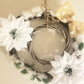 Noel, Couronne , Fleurs Blanches ,Coton