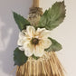 Balai en Bois , Décoration Florale