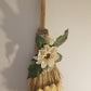 Balai en Bois , Décoration Florale