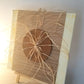 Cadre, Peinture Chêne Clair, Rosace Liège, Raffia , Sete deTable Bambou