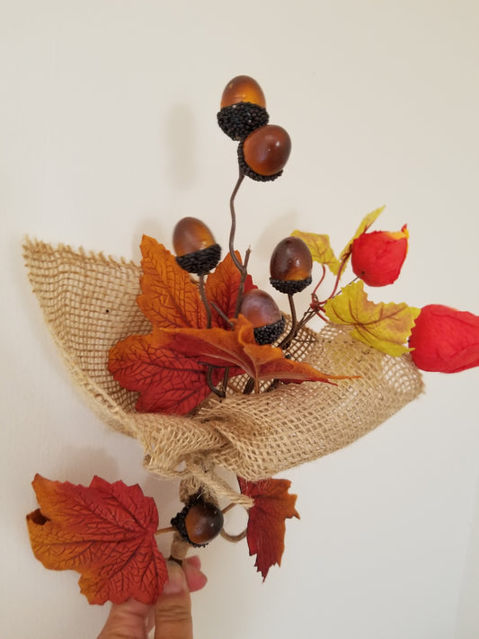 Bouquet Tige, Toile de Jute, Produits d Automne