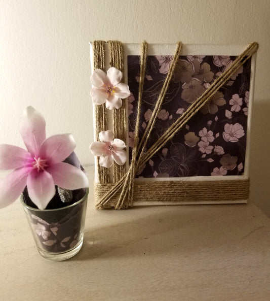 Cadre et Petit Pot Assortis, Papier Decoratif