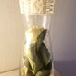 Vase et Photophore Assortis, Dentelle, Une Rose