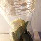 Vase et Photophore Assortis, Dentelle, Une Rose