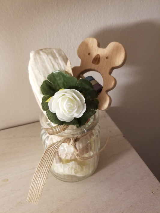Cadeau Pour Bébé,Verrine ,Hochet,Bavoir