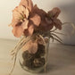 Tige de Fleur a Suspendre ou Poser, Pot en Verre Assorti