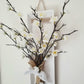 Suspension, Plateau Bois avec Fleurs Décoratives