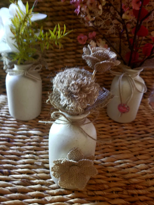 Petite Bouteilles en Grès, Fleurs