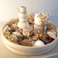 Coquillage, Plateau Bois Décoré de Coquillages