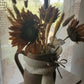 Pichet en Grès, Tournesols, Epis de Blé