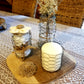 Plateau Bois avec Trois Pots Décoratifs