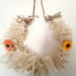 Couronne Automnale, Bois. Ruban Toile de Jute