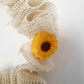 Couronne Automnale, Bois. Ruban Toile de Jute