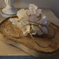 Plateau Bois avec Fleurs et Bougeoir