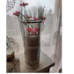 Vase Avec Bougie, Fleurs Roses